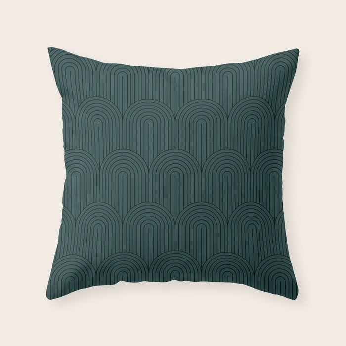 Art Deco Arch Pattern XVI Throw Pillow Gallery Image 6