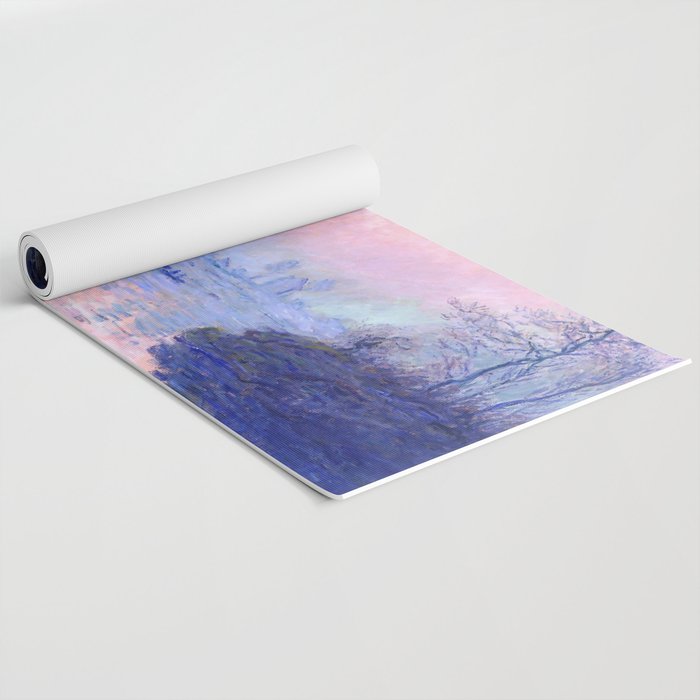 Claude Monet "Sunset on the Seine at Lavacourt. Winter Effect" Yoga Mat Gallery Image 2