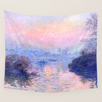 Claude Monet "Sunset on the Seine at Lavacourt. Winter Effect" Wall Tapestry Gallery Image 4