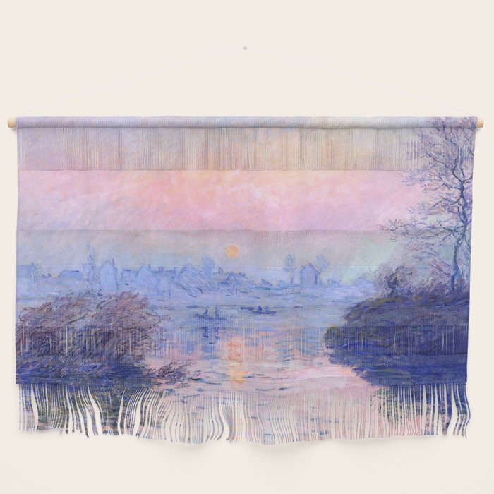 Claude Monet "Sunset on the Seine at Lavacourt. Winter Effect" Wall Hanging Gallery Image 1