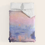Claude Monet "Sunset on the Seine at Lavacourt. Winter Effect" Duvet Cover Gallery Image 6