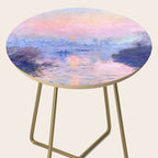 Claude Monet "Sunset on the Seine at Lavacourt. Winter Effect" Side Table Gallery Image 2