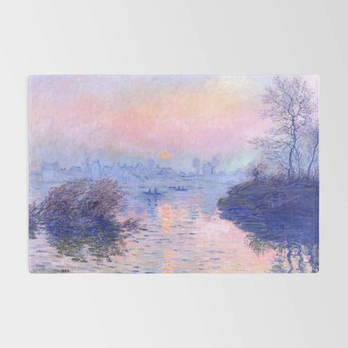 Claude Monet "Sunset on the Seine at Lavacourt. Winter Effect" Rug Gallery Image 2