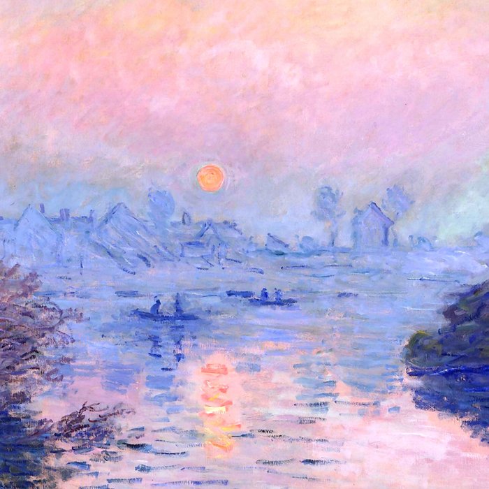 Claude Monet "Sunset on the Seine at Lavacourt. Winter Effect" Coffee Mug Gallery Image 2