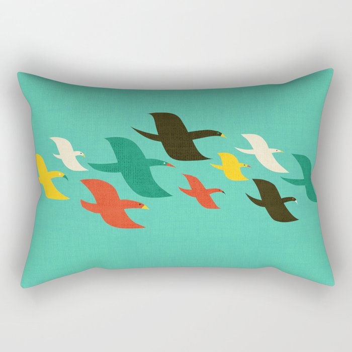 Birds are flying Rectangular Pillow Gallery Image 2