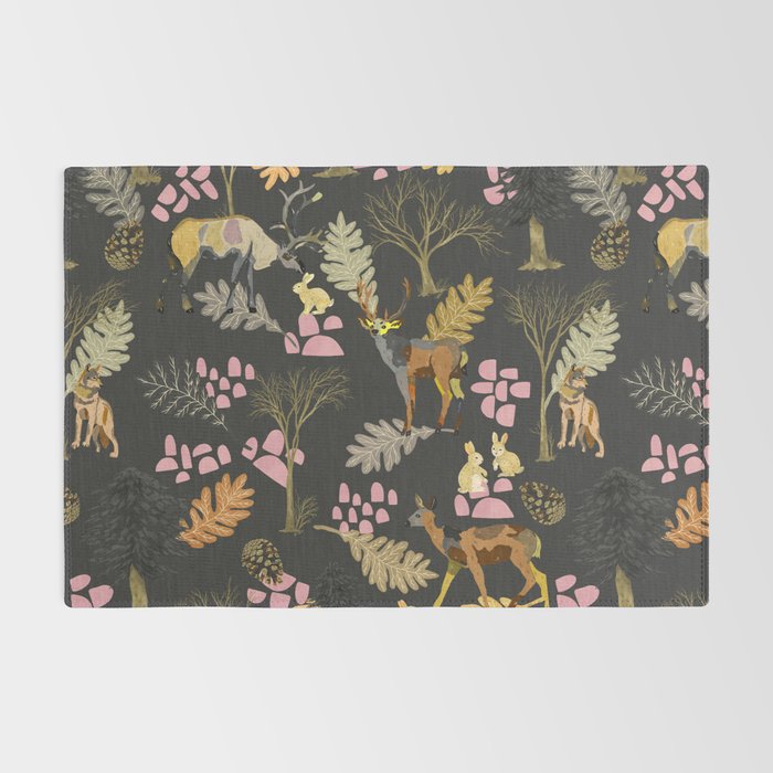 Colorful forest animals F Rug Gallery Image 2