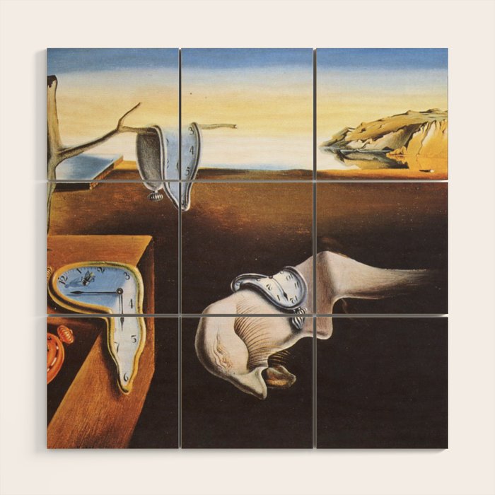 The Persistence of Memory by Salvador Dali Wood Wall Art Gallery Image 1