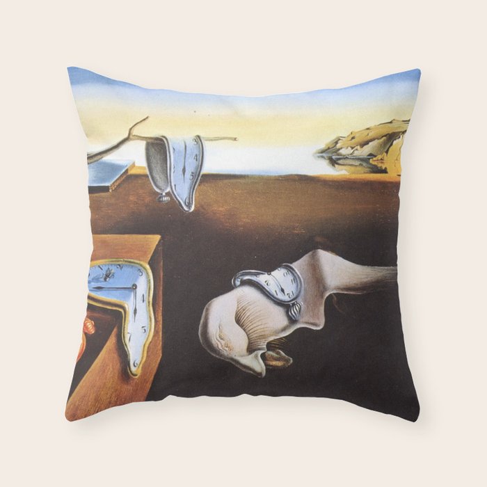 The Persistence of Memory by Salvador Dali Throw Pillow Gallery Image 1