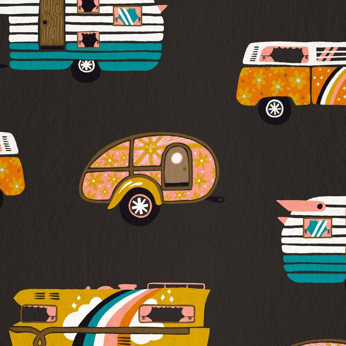 Retro Road Trip - Charcoal Coffee Mug Gallery Image 2