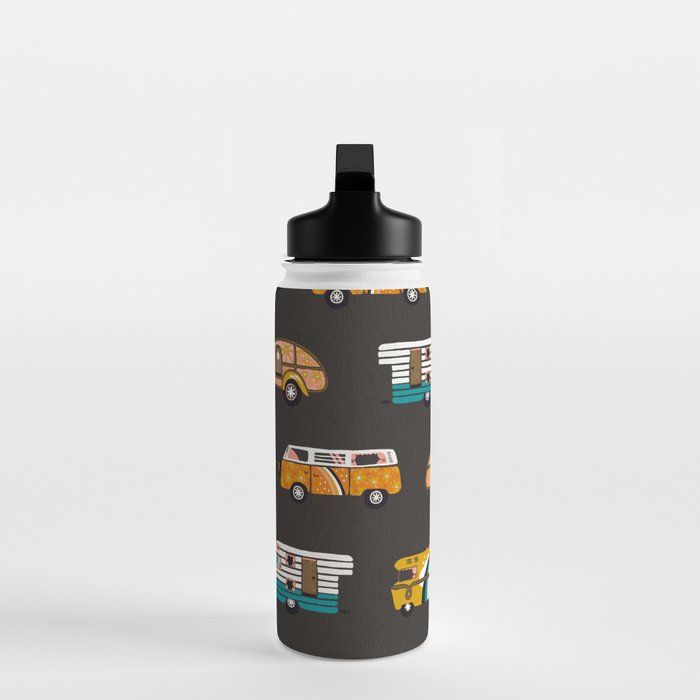 Retro Road Trip - Charcoal Water Bottle Gallery Image 3