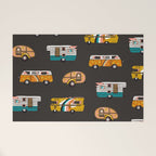 Retro Road Trip - Charcoal Welcome Mat Gallery Image 1