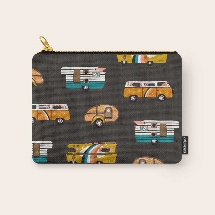 Retro Road Trip - Charcoal Carry All Pouch Gallery Image 1