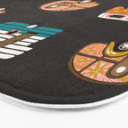 Retro Road Trip - Charcoal Bath Mat Gallery Image 3