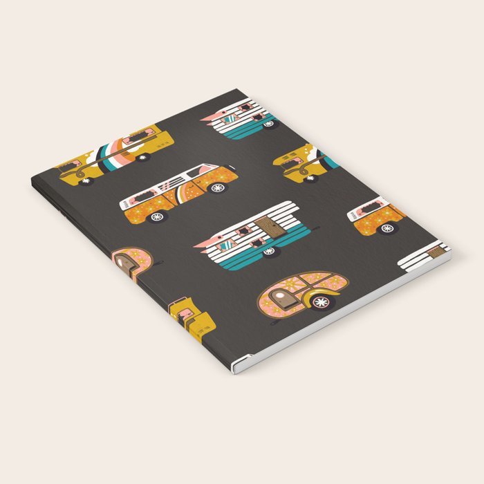 Retro Road Trip - Charcoal Notebook Gallery Image 1