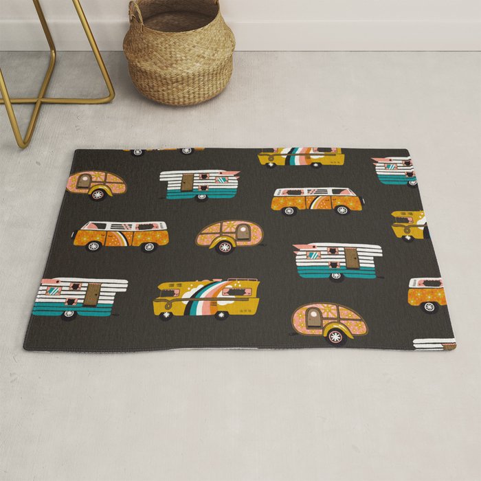 Retro Road Trip - Charcoal Rug Gallery Image 1