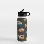 Retro Road Trip - Charcoal Water Bottle Gallery Image 1