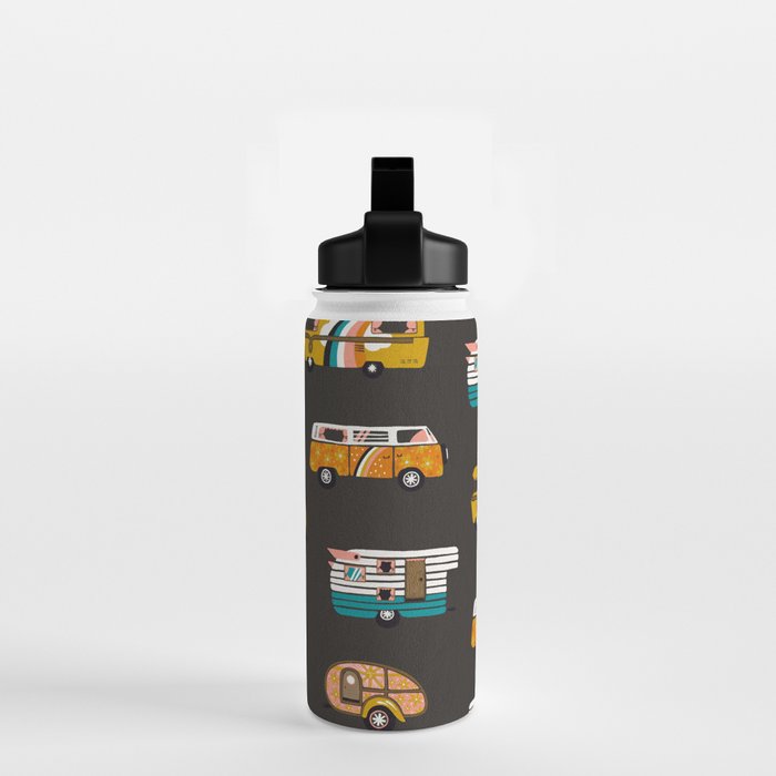 Retro Road Trip - Charcoal Water Bottle Gallery Image 2