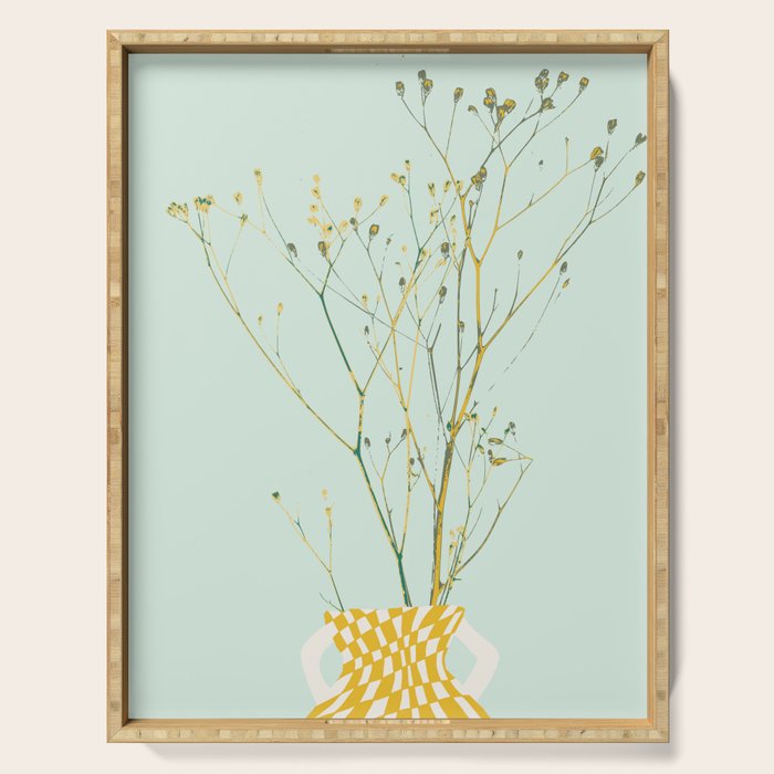 Plant based happyness Herb 2 still life Serving Tray Gallery Image 1