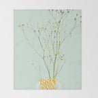 Plant based happyness Herb 2 still life Throw Blanket Gallery Image 2