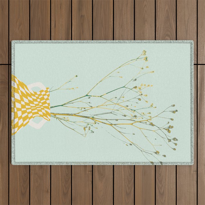 Plant based happyness Herb 2 still life Outdoor Rug Gallery Image 1