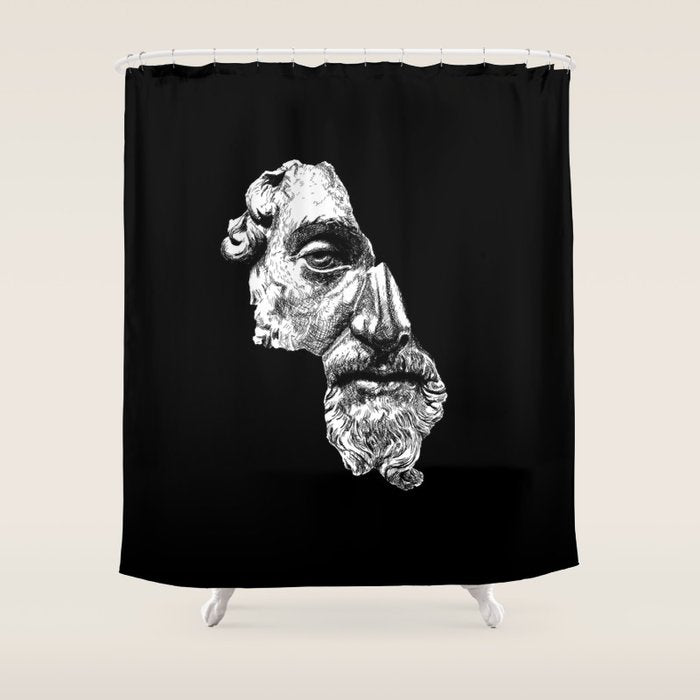 MARCUS AURELIUS ANTONINUS AUGUSTUS / White Shower Curtain Gallery Image 1
