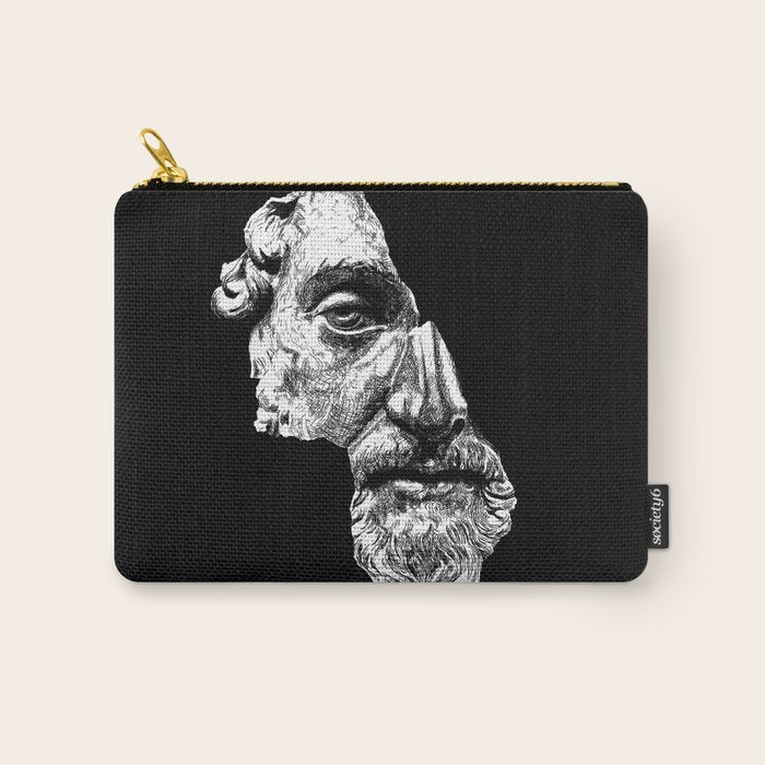 MARCUS AURELIUS ANTONINUS AUGUSTUS / White Carry All Pouch Gallery Image 1