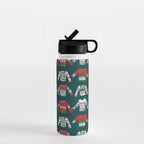 Christmas Sweaters - Teal & Red Palette Water Bottle Gallery Image 1