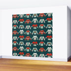 Christmas Sweaters - Teal & Red Palette Wall Mural Gallery Image 2