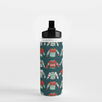 Christmas Sweaters - Teal & Red Palette Water Bottle Gallery Image 2
