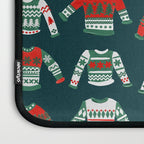 Christmas Sweaters - Teal & Red Palette Laptop Sleeve Gallery Image 3