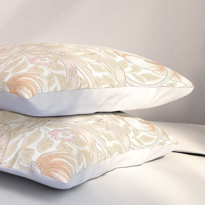William Morris Pimpernel Pastel Peach Pink Pillow Sham Gallery Image 3
