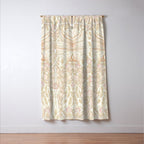 William Morris Pimpernel Pastel Peach Pink Window Curtain Gallery Image 3