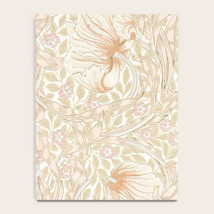 William Morris Pimpernel Pastel Peach Pink Notebook Gallery Image 4