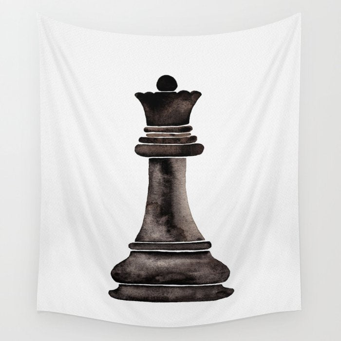 Queen (watercolor painting) Wall Tapestry Gallery Image 1