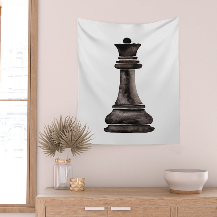 Queen (watercolor painting) Wall Tapestry Gallery Image 2