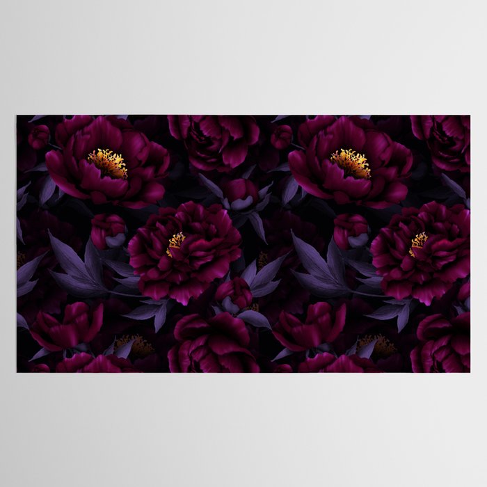 Vintage Dark Night Peonies  Tablecloth Gallery Image 2