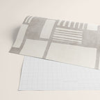 Hand Drawn Lines Minimalist Geometric Monochrome Beige Decor Artwork Wrapping Paper Gallery Image 2