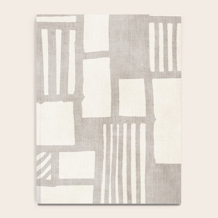 Hand Drawn Lines Minimalist Geometric Monochrome Beige Decor Artwork Notebook Gallery Image 4