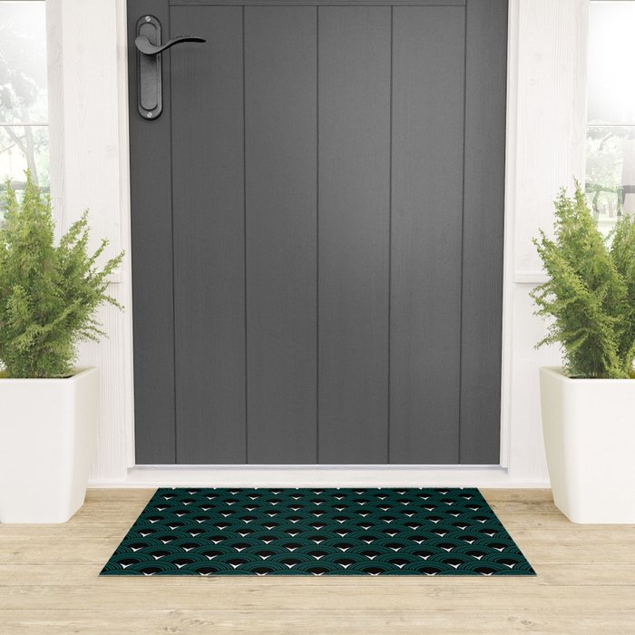 Art Deco Shell Print Welcome Mat Gallery Image 3