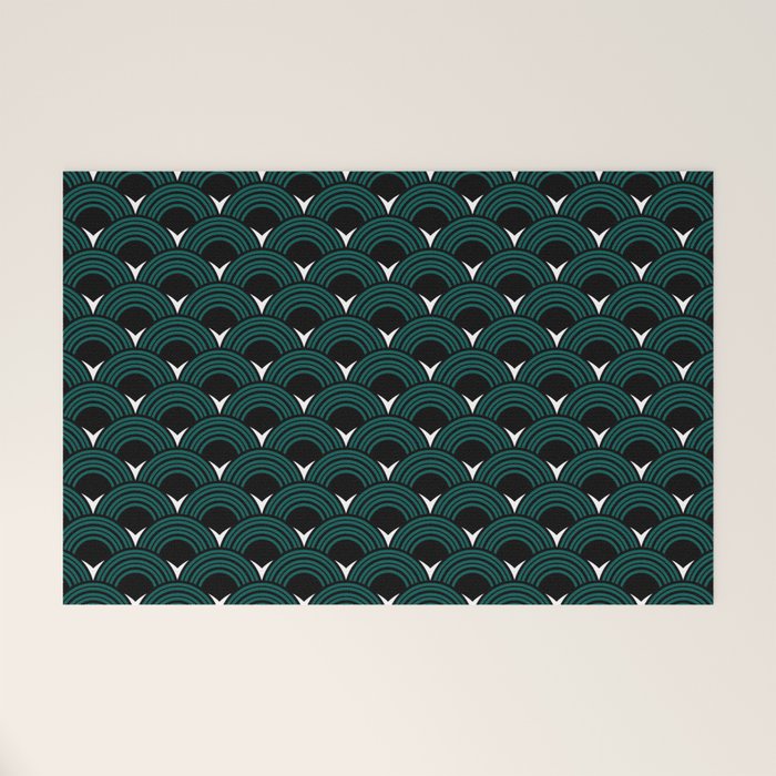 Art Deco Shell Print Welcome Mat Gallery Image 1