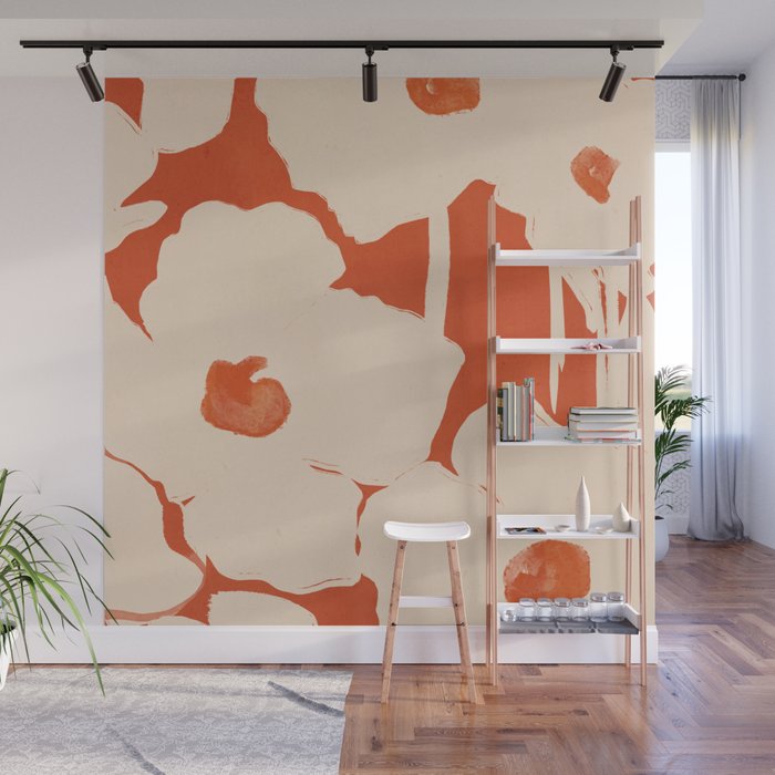 Abstract Flowers 4 Wall Mural Gallery Image 1