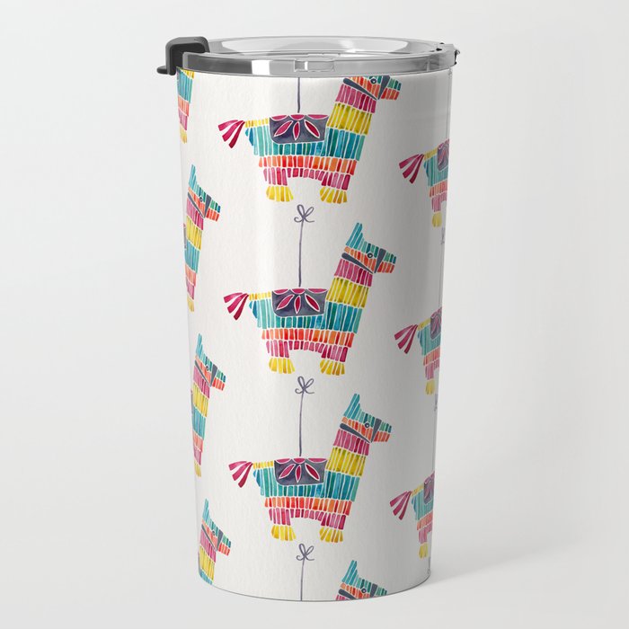Mexican Donkey PinÌata â CMYK Palette Travel Mug Gallery Image 3
