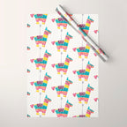 Mexican Donkey PinÌata â CMYK Palette Wrapping Paper Gallery Image 1