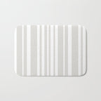 Classic Stripes XLII - Grey and White Bath Mat Gallery Image 1