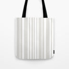 Classic Stripes XLII - Grey and White Tote Bag Gallery Image 1