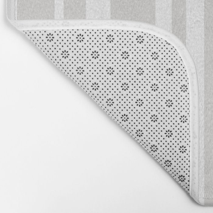 Classic Stripes XLII - Grey and White Bath Mat Gallery Image 2