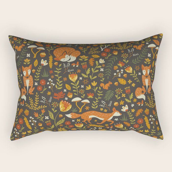 Fox in an Autumn Garden Rectangular Pillow Gallery Image 1