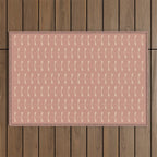Dragonfly Pattern VI Neutral Rose Outdoor Rug Gallery Image 1