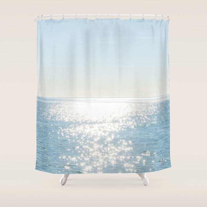 Electric Blue Ocean Shower Curtain
