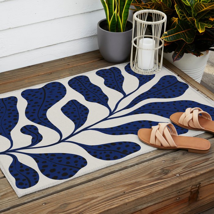 Blue Plant #2 Outdoor Rug Gallery Image 2